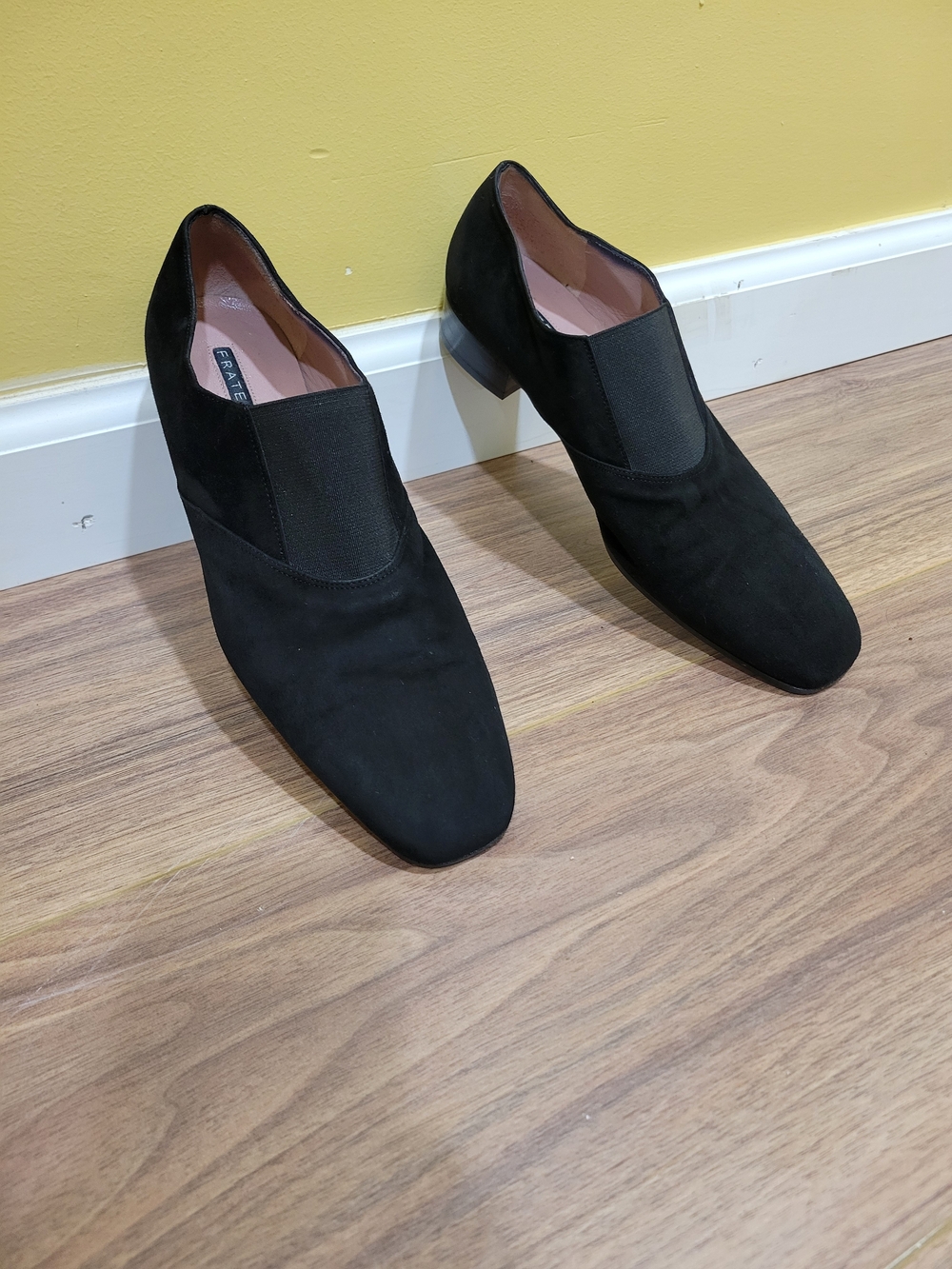 Fratelli Rossetti Black Suede Slip-On Loafers Sz. 7